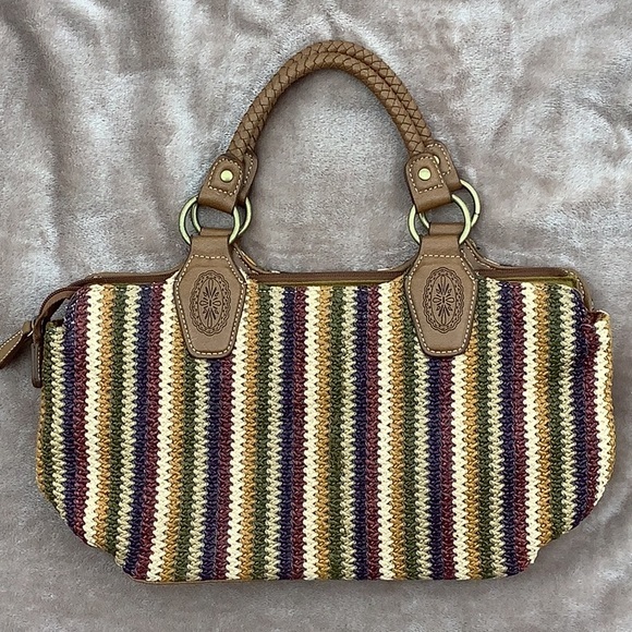 Relic Woven Multicolored Braided Handle Bag - Picture 3 of 12